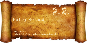 Holly Roland névjegykártya