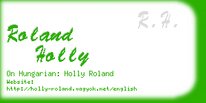 roland holly business card